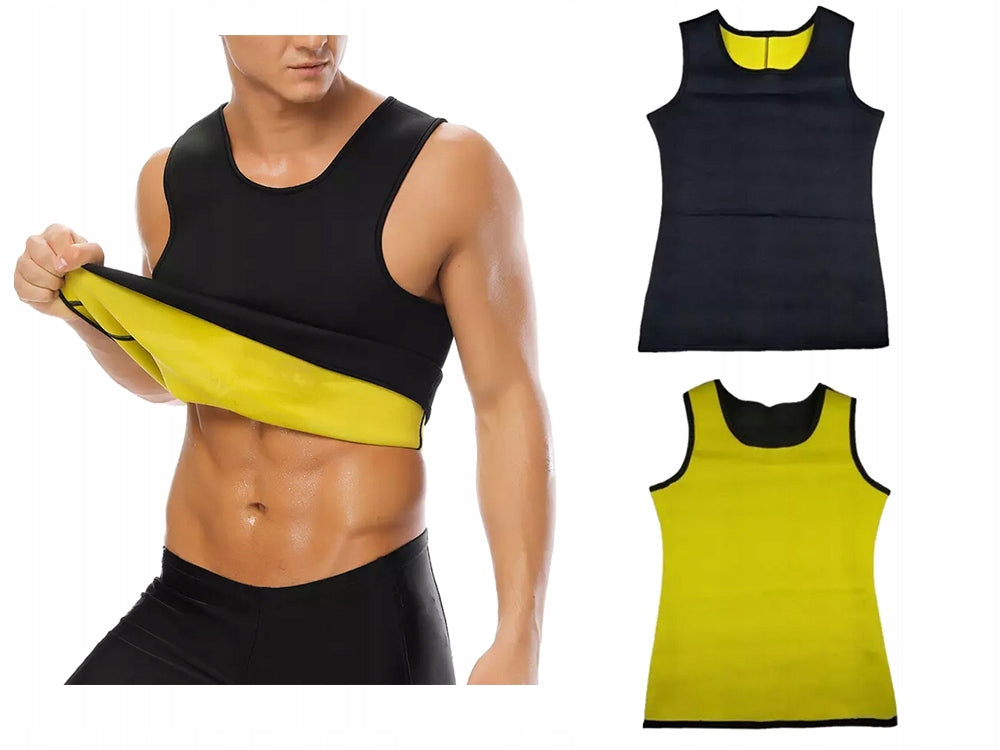 Maiou fitness din neopren de barbati, Zola®, pentru slabit, negru/verde, marimea L Maiou fitness din neopren de barbati, Zola®, pentru slabit, negru/verde, marimea L